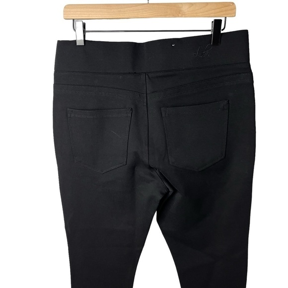 Lola Jeans Anna JBLK Mid Rise Leggings Black Size Large Ponte Knit - Picture 5 of 8